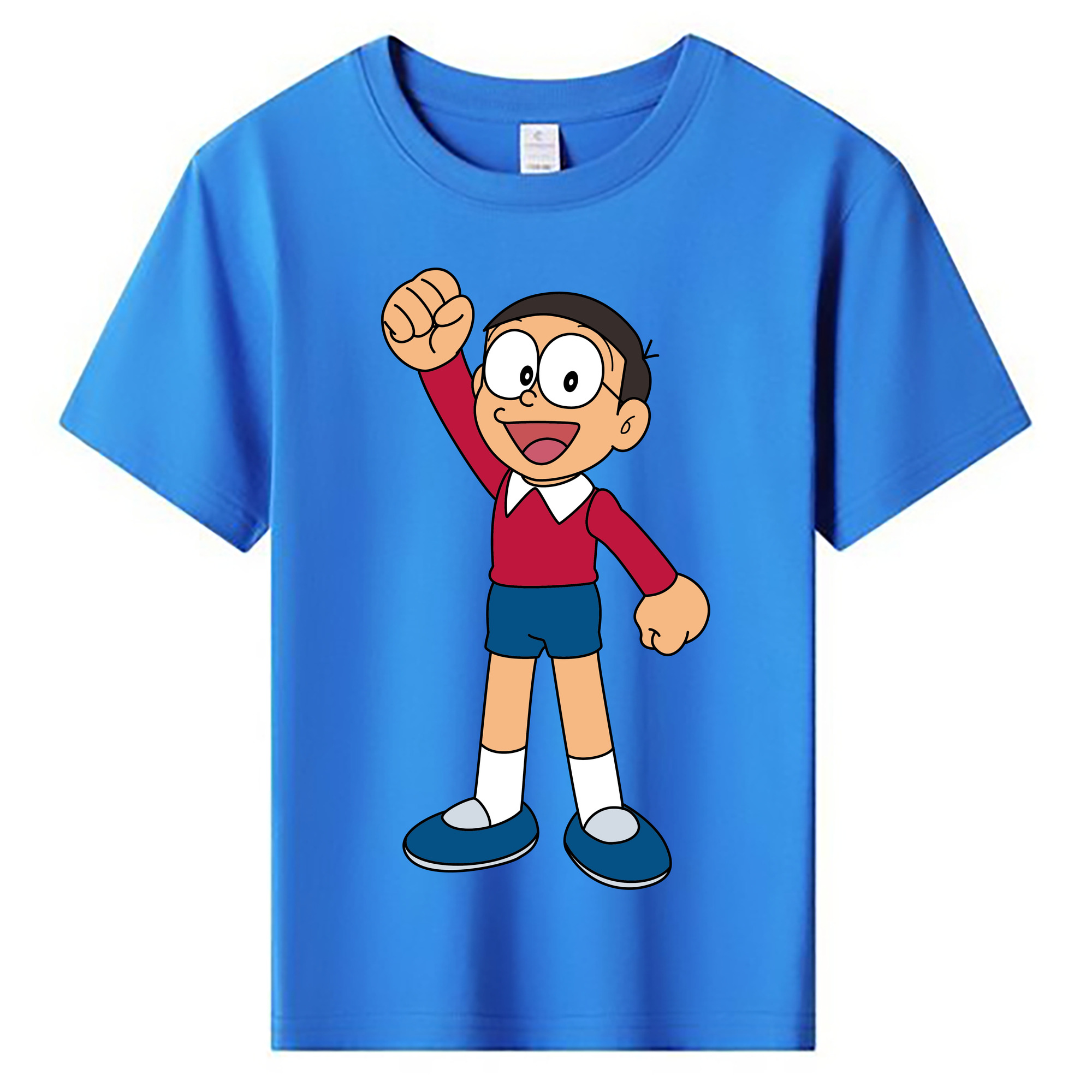 （画像用） ドラえもん 野比 のび太 Doraemon Nobita Nobi 綿100％キッズTシャツ（フロントプリント）